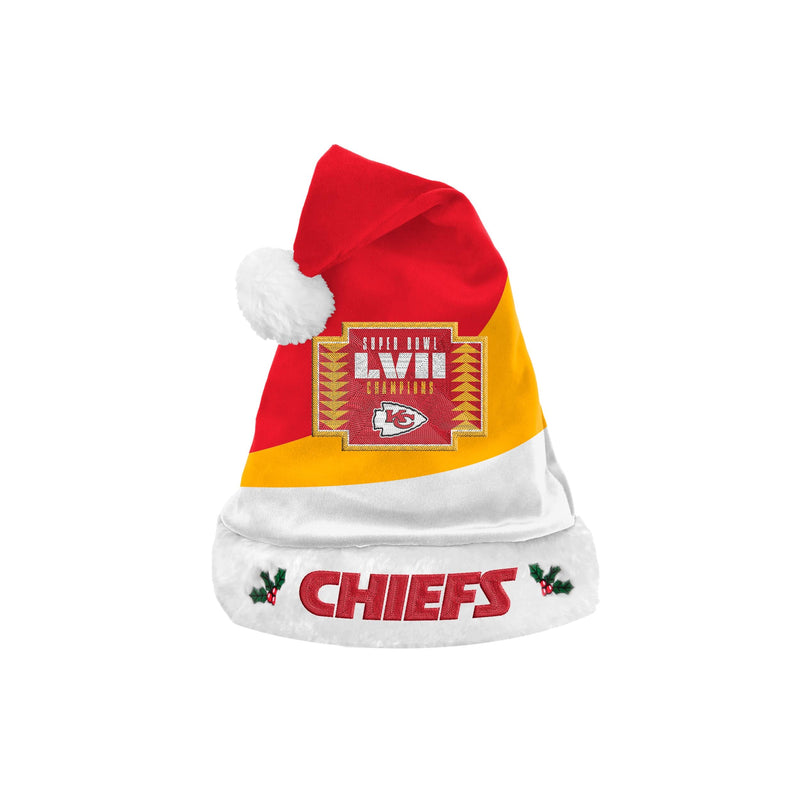 Kansas City Chiefs NFL Super Bowl LVII Champions Santa Hat