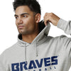 Atlanta Braves MLB Mens Gray Woven Hoodie