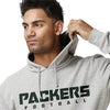 Green Bay Packers NFL Mens Gray Woven Hoodie