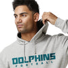 Miami Dolphins NFL Mens Gray Woven Hoodie