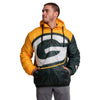 Green Bay Packers NFL Mens Tundra Puffy Poly Fill Pullover