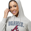 Atlanta Braves MLB Womens Gray Woven Hoodie