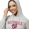 Washington Nationals MLB Womens Gray Woven Hoodie