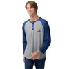Buffalo Bills NFL Mens Team Logo Gray Long Sleeve Henley