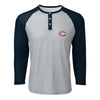 Chicago Bears NFL Mens Team Logo Gray Long Sleeve Henley