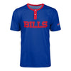 Buffalo Bills NFL Mens Solid Wordmark Short Sleeve Henley