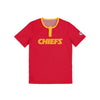 Kansas City Chiefs NFL Mens Solid Wordmark Short Sleeve Henley