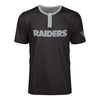 Las Vegas Raiders NFL Mens Solid Wordmark Short Sleeve Henley