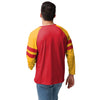 Kansas City Chiefs NFL Mens Team Stripe Wordmark Long Sleeve Henley