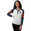 Chicago Bears NFL Womens Big Logo Long Sleeve Henley
