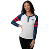 New England Patriots NFL Womens Big Logo Long Sleeve Henley