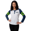 Seattle Seahawks NFL Womens Big Logo Long Sleeve Henley