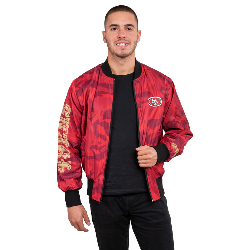 men's san francisco 49ers bomber jacket