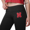 Nebraska Cornhuskers NCAA Womens Calf Logo Black Leggings