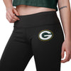Green Bay Packers NFL Womens Calf Logo Black Leggings