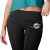 Miami Dolphins NFL Womens Calf Logo Black Leggings