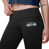 Seattle Seahawks NFL Womens Calf Logo Black Leggings