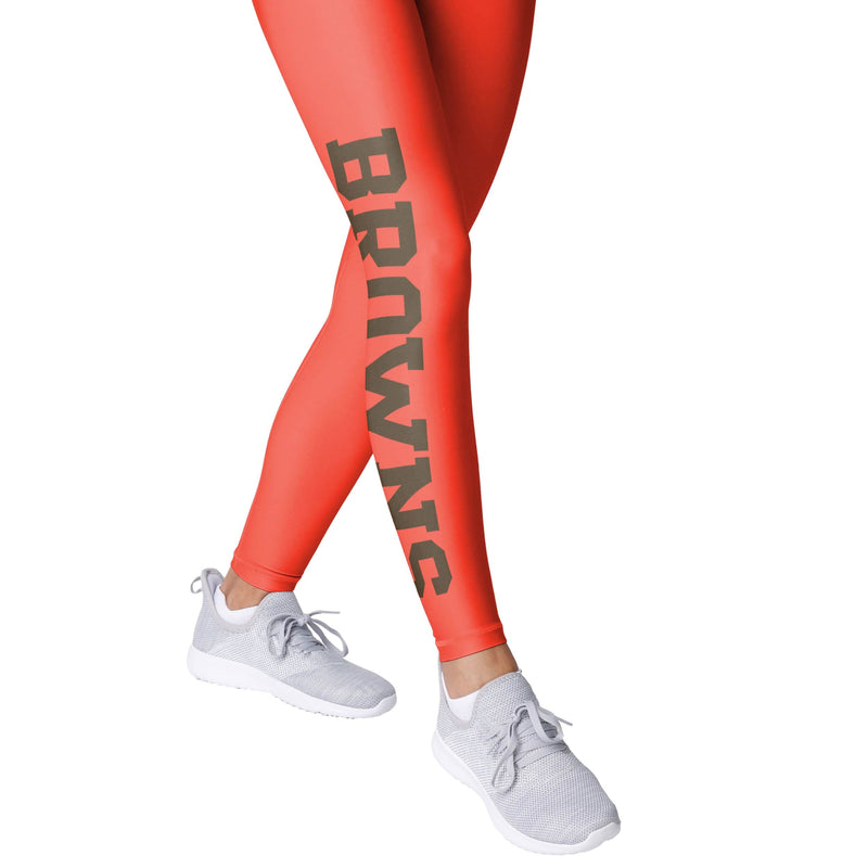 Cleveland Browns NFL Womens Solid Wordmark Leggings