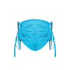 Pleated Blue Polka Dots Tie-Back Face Cover
