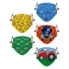 Planes Trains & Automobiles Pack Youth Adjustable 5 Pack Face Cover