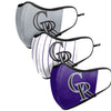 Colorado Rockies MLB Sport 3 Pack Face Cover