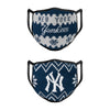 New York Yankees MLB Mens Knit 2 Pack Face Cover