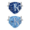 Kansas City Royals MLB Logo Rush Adjustable 2 Pack Face Cover