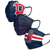 Boston Red Sox MLB Mens Matchday 3 Pack Face Cover