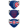Chicago Cubs MLB Mens Matchday 3 Pack Face Cover