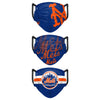 New York Mets MLB Mens Matchday 3 Pack Face Cover