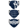 New York Yankees MLB Mens Matchday 3 Pack Face Cover