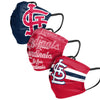 St Louis Cardinals MLB Mens Matchday 3 Pack Face Cover