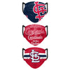 St Louis Cardinals MLB Mens Matchday 3 Pack Face Cover