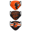 Baltimore Orioles MLB Mens Matchday 3 Pack Face Cover