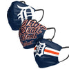 Detroit Tigers MLB Mens Matchday 3 Pack Face Cover