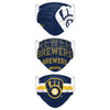 Milwaukee Brewers MLB Mens Matchday 3 Pack Face Cover