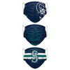 Seattle Mariners MLB Mens Matchday 3 Pack Face Cover
