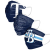 Tampa Bay Rays MLB Mens Matchday 3 Pack Face Cover