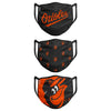 Baltimore Orioles MLB 3 Pack Face Cover