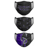 Colorado Rockies MLB 3 Pack Face Cover