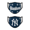 New York Yankees MLB Womens Knit 2 Pack Face Cover