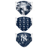 New York Yankees MLB Womens Matchday 3 Pack Face Cover