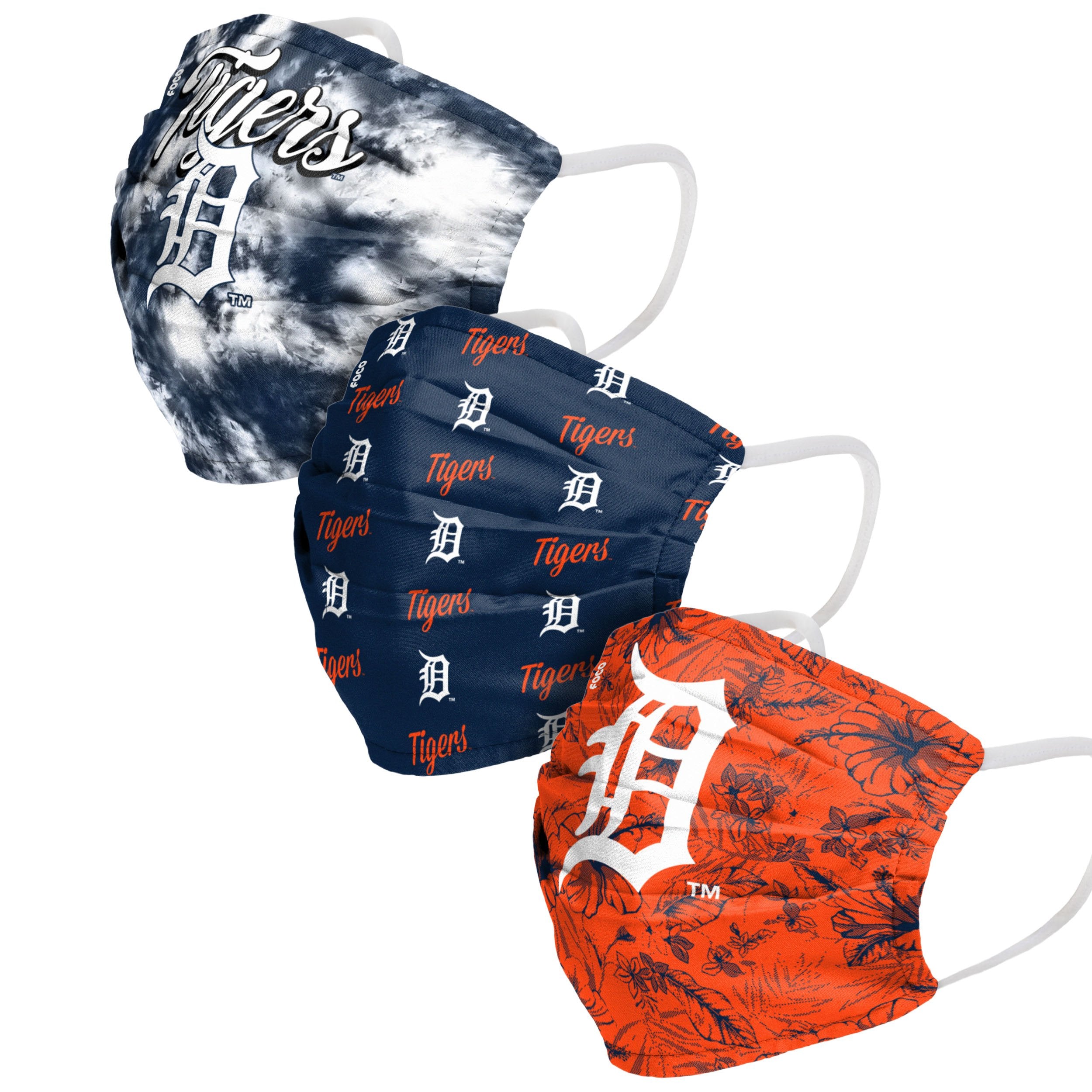 Detroit Tigers MLB Womens Matchday 3 Pack Face Cover