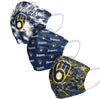 Milwaukee Brewers MLB Womens Matchday 3 Pack Face Cover