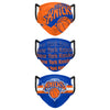 New York Knicks NBA Mens Matchday 3 Pack Face Cover