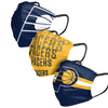 Indiana Pacers NBA Mens Matchday 3 Pack Face Cover