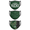 Milwaukee Bucks NBA 3 Pack Face Cover
