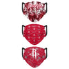 Houston Rockets NBA Womens Matchday 3 Pack Face Cover