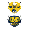 Michigan Wolverines NCAA Thematic Champions Adjustable 2 Pack Face Cover
