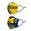 Michigan Wolverines NCAA Thematic Champions Adjustable 2 Pack Face Cover